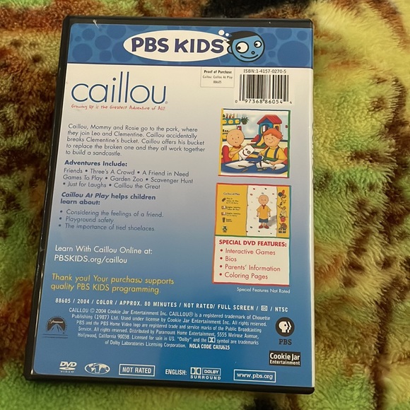 Caillou PBS kids Caillou at Play DVD - Picture 3 of 3